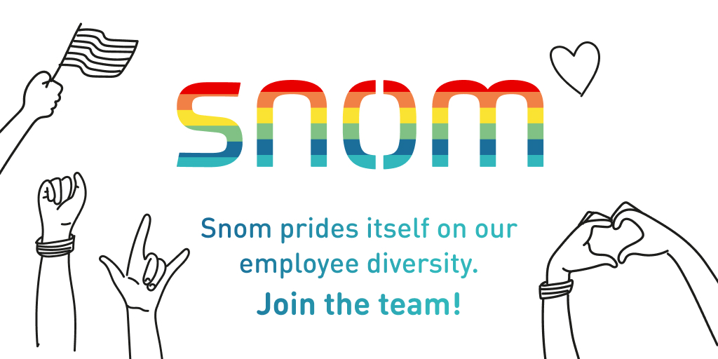 🌈 At Snom, we celebrate diversity — every day, and especially on #BerlinPride Day!
We’re proud of our inclusive team and the values we stand for.
Be yourself. Be heard.
👉 Join us: snom.com/en/jobs/
#Pride2025 #Snom #DiversityInTech #WorkWithPride 🏳️‍🌈