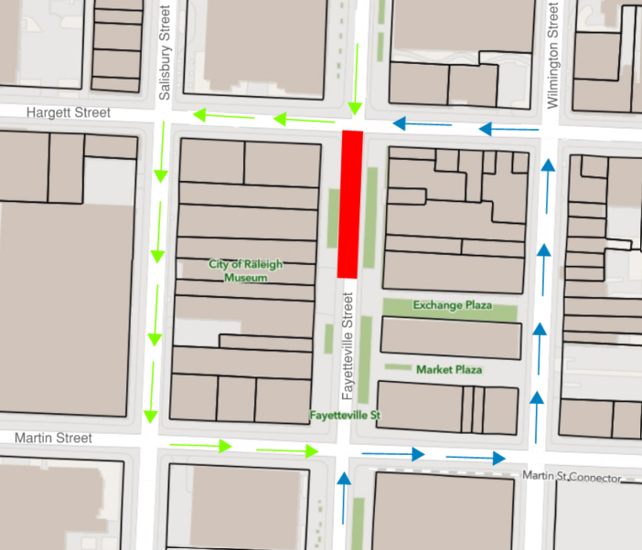 ⚠️ Heads up, Downtown! Fayetteville St. will close overnight (7PM 7/28 to 5AM 7/29) for crane operations at 200 Fayetteville St.
➡️ East sidewalks stay open
➡️ Detours for bikes
➡️ Bus routes impacted
Avoid the area if possible!