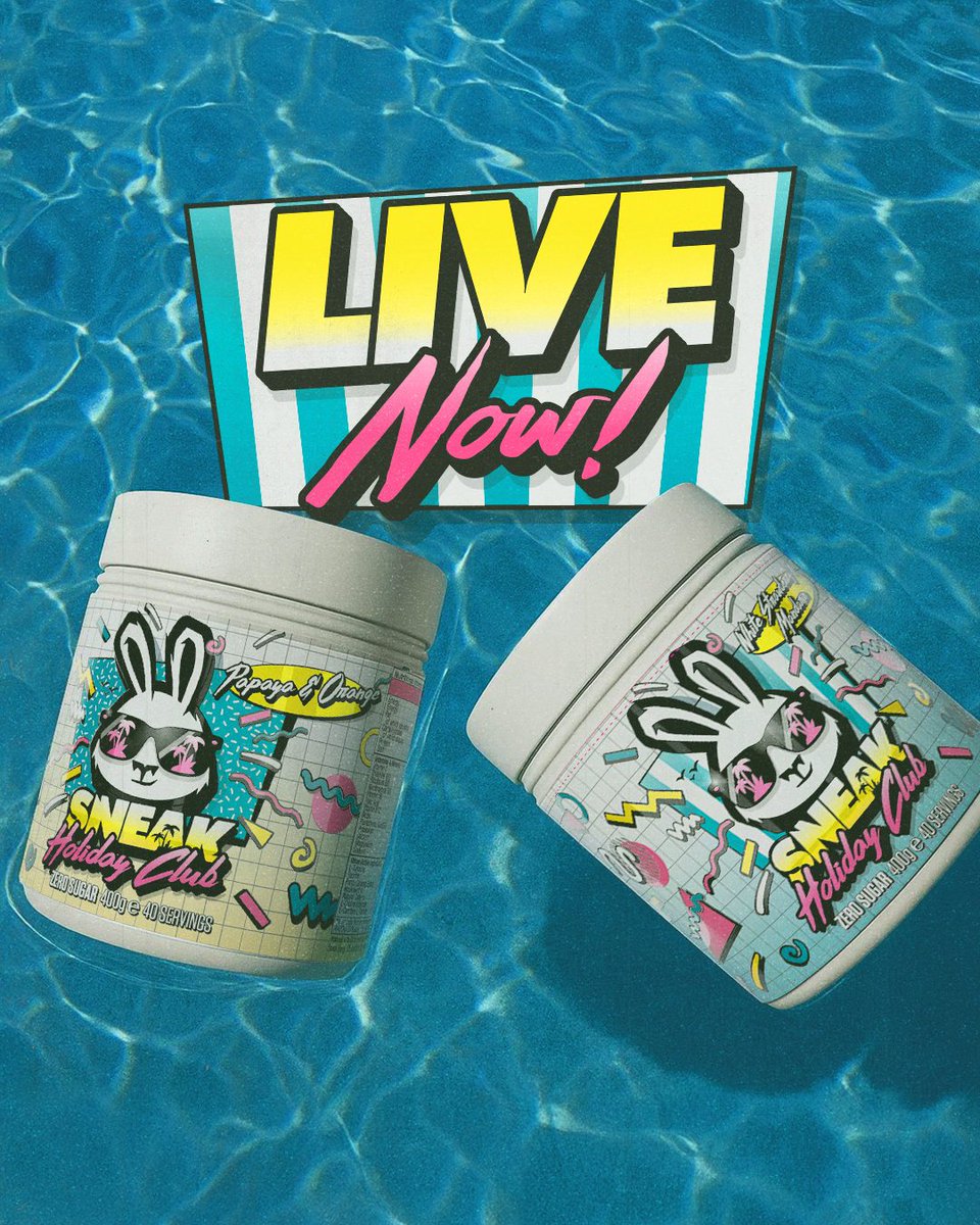 SNEAK HOLIDAY CLUB 2.0 is open for business. Join the party that never stops, with two new flavours that'll keep you dancing 'til you drop: Papaya Orange and White Strawberry Mandarin 🍊🍓 

Shop the full collection: sneakenergy.visitlink.me/RWTNsm