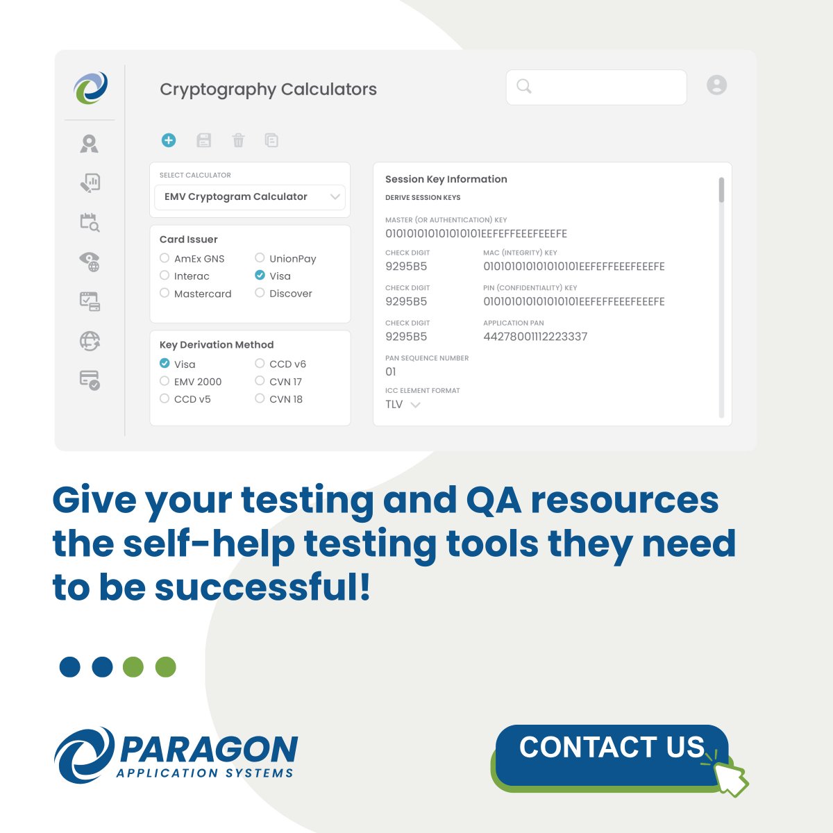 ParagonEdge's tweet image. ⚒️ Working with complicated EMV cryptography can be hard work. Give your testing and QA resources the self-help testing tools they need to be accurate and successful! 🎉

Let talk testing: hubs.li/Q03x43hB0

#bettertesting #fastertesting #testingautomation