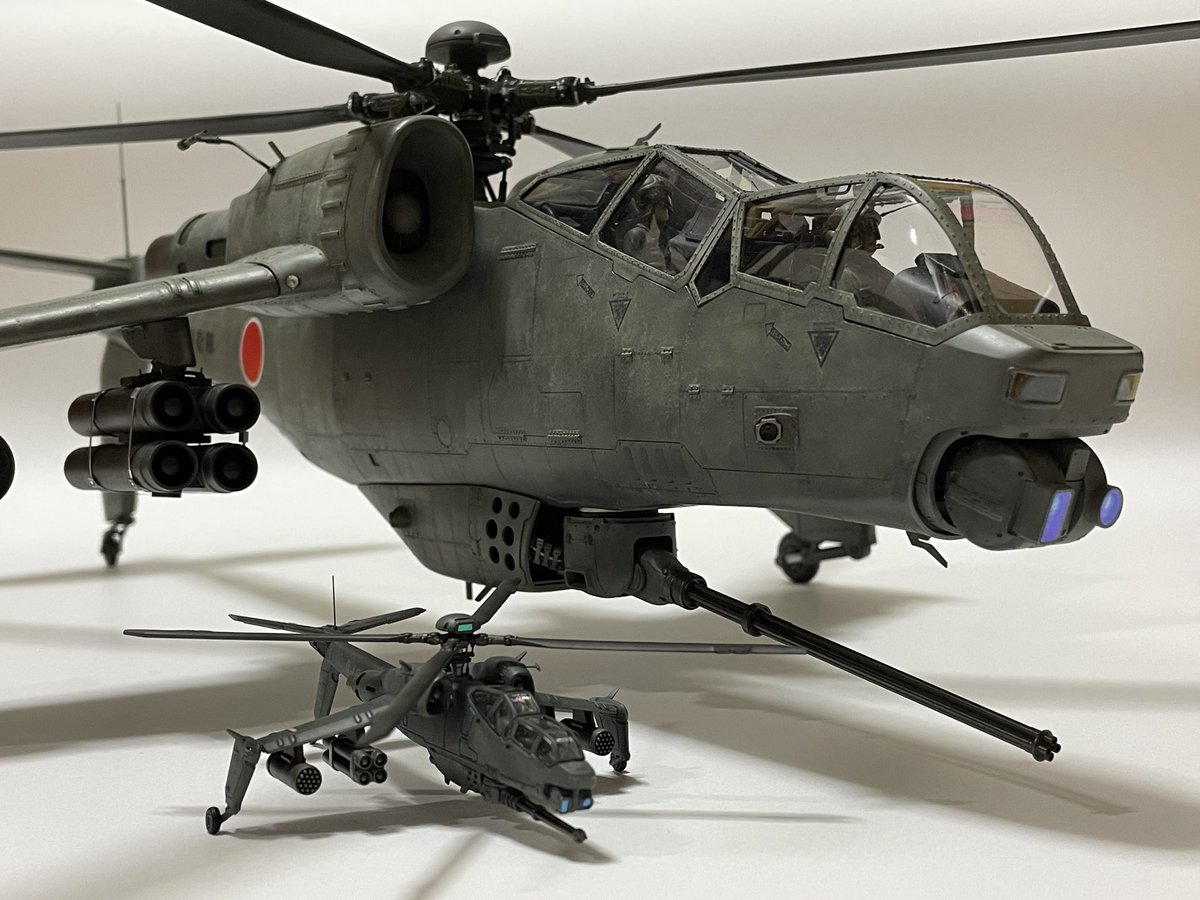 wizard03_765's tweet image. 1/32 AH-88 ヘルハウンド
1/144 AFH-02B ヘルハウンド
完成したのでお約束の2ショット(^^)
#パトレイバー
#パト2