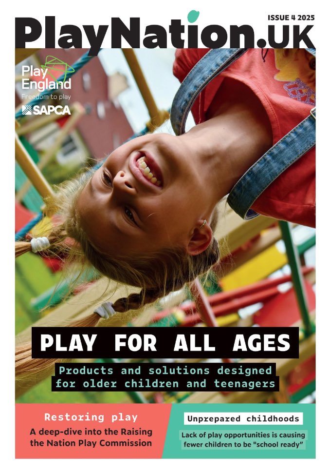 Play England (@playengland) on Twitter photo The latest issue of <a href="/PlayNationMag/">PlayNation</a> is now live!
Published bi-monthly, the magazine focuses on the policies, people and places that help children, young people and families to play and be more active.
š°ā”ļø playengland.org.uk/newsblog/playnā¦
#PlayNation #ItAllStartsWithPlay The latest issue of <a href="/PlayNationMag/">PlayNation</a> is now live!
Published bi-monthly, the magazine focuses on the policies, people and places that help children, young people and families to play and be more active.
š°ā”ļø playengland.org.uk/newsblog/playnā¦
#PlayNation #ItAllStartsWithPlay