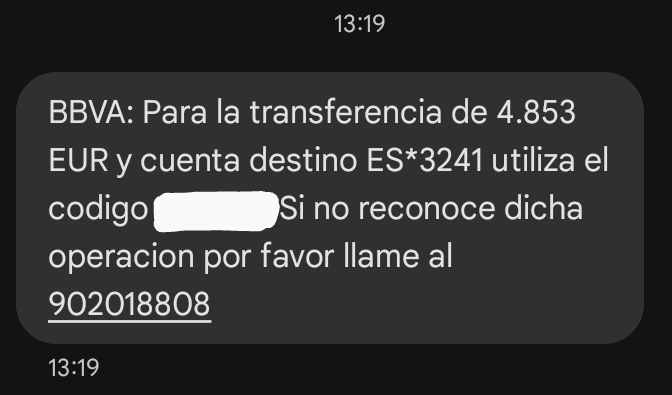 Cuidado con las estafas bancarias, he recibido un SMS del <a href="/bbva/">BBVA</a> donde me animan a llamar a un número 902 (de tarificación especial) para anular una supuesta transferencia... Si llamas estás jodido...
El número es el 902018808 Averiguamos quien lo ha contratado? #estafadores