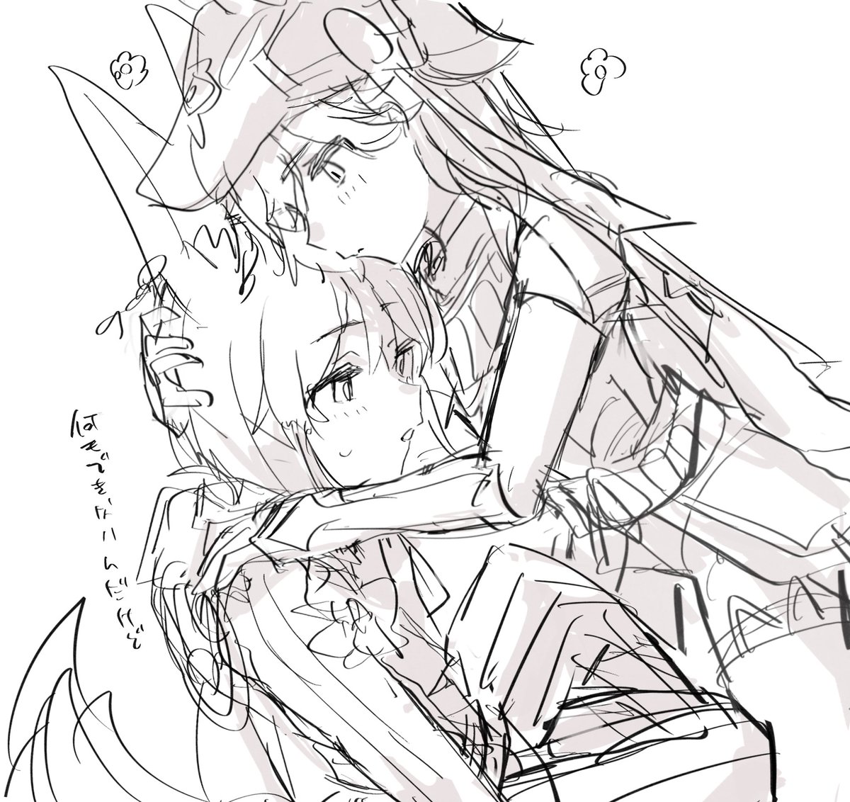 mogusametyaduke's tweet image. ティナセノさん　なんの意味もないくっつき