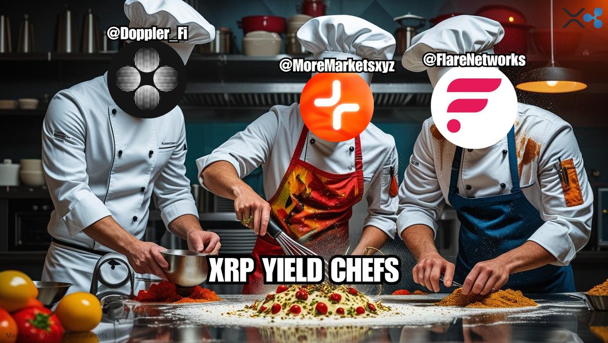 No more idle $XRP!? Time to cook!

Let’s explore 3 XRP yield chefs and what they’re cooking behind the scenes. We’ll check out how they work, the rewards, and the key risks at play.  From farm-to-table CeDeFi to full on DeFi fusion cuisine, here’s how to put your XRP to work.
Not