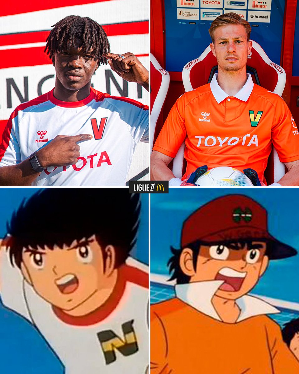 Ligue1_ENG's tweet image. Valenciennes' new collector kit inspired in Captain Tsubasa 😍🇯🇵