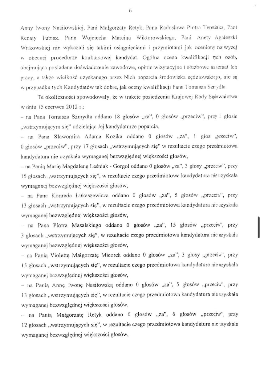 Pamiętają Państwo pana sędziego Tomasza Szmydta, obecnie rezydenta na Białorusi?

Jest rok 2012.  Na stanowisko w WSA w Warszawie kandyduje 12 osób. Zbiera się zespół KRS, który jednak postanawia nie przesłuchiwać wszystkich kandydatów, lecz po rozmowie z prezesem WSA Jackiem