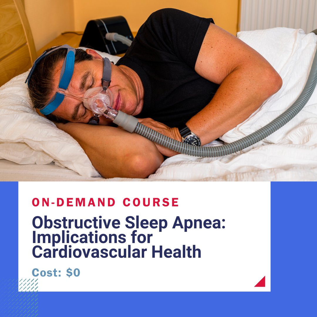 HeartNurses's tweet image. Early detection of obstructive sleep apnea can change outcomes for cardiovascular health.😴
Gain practical insights into current diagnostic tools, treatment options, and strategies to improve access & equity in OSA care with our on-demand course ➡️bit.ly/4o6B0Xa