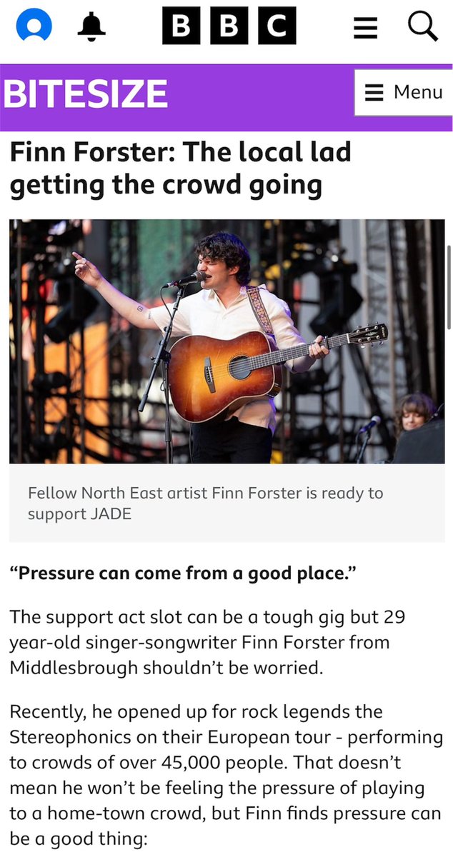FinnForster1's tweet image. I had a great chat with @bbcbitesize ahead of playing @bbcproms tonight at @glasshouseicm ❤️
Full read: bbc.co.uk/bitesize/artic…