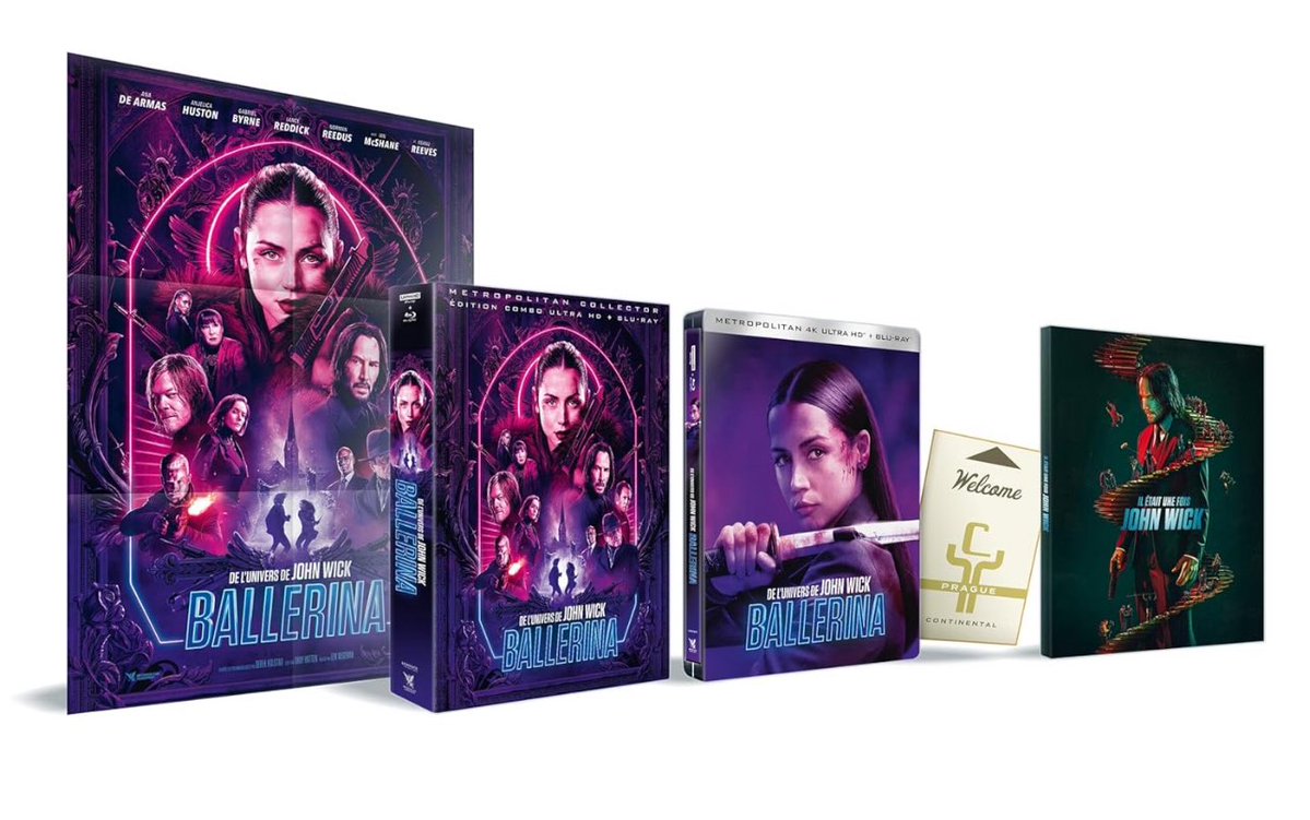 webbpodcast's tweet image. Morimos de envidia al ver la edición coleccionista de BALLERINA 🩰 que editaran en Francia, incluyendo también el documental Wick Is Pain 😍