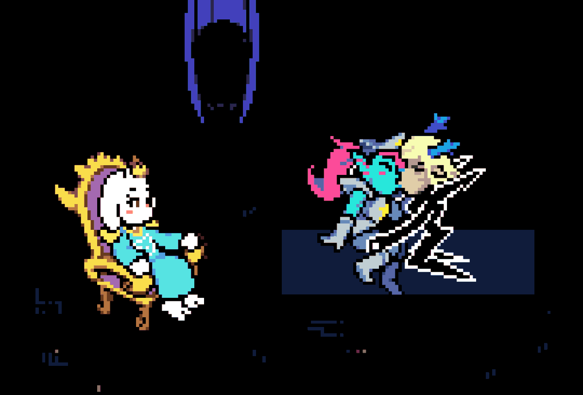 ZhillaDraws's tweet image. Theory about the Knight's true end goal
#deltarune #pixelart