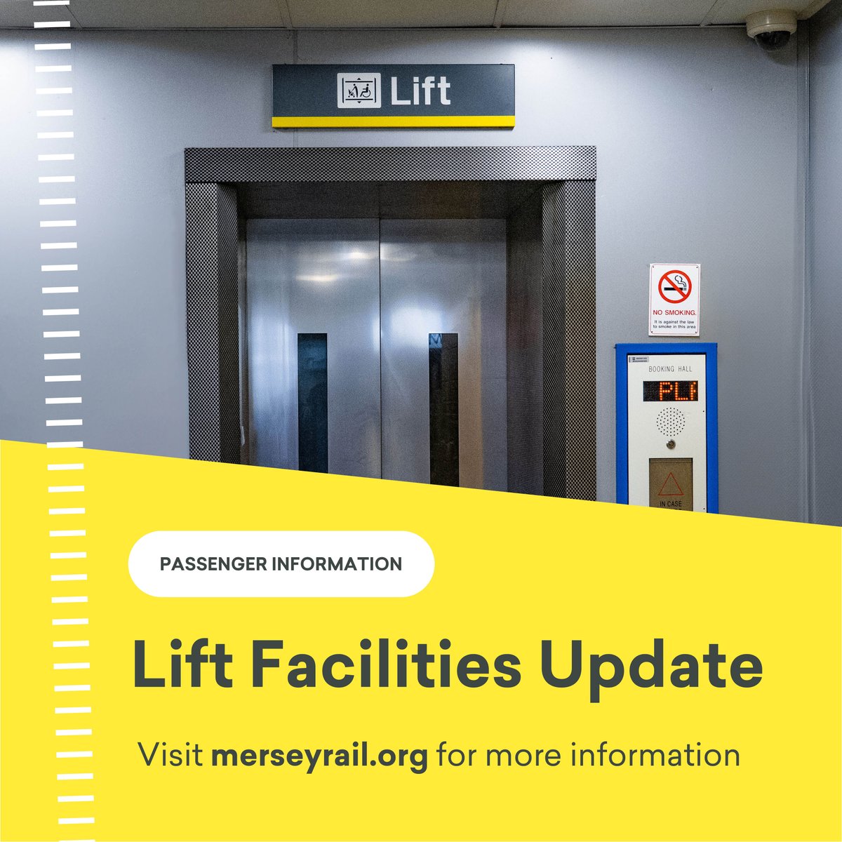 ℹ️ The lift serving the Wirral Line, Subway and entrance and exit at Moorfields is out of service until further notice