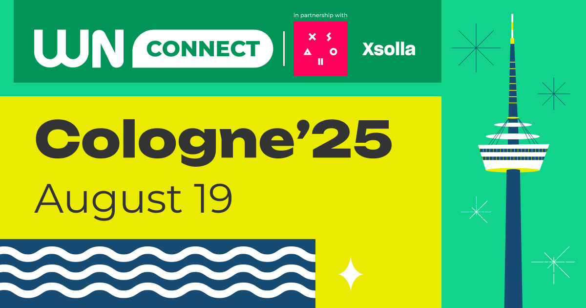 WN Connect Cologne’25 is back! 🎉 
🗓️ Aug 19 | 16:00–19:00 
🥂 Drinks on us 
Join us (and <a href="/Xsolla/">Xsolla</a> ) for chill networking before Gamescom. Spots are limited, only 200 free tickets left! → bit.ly/44Le9ZI