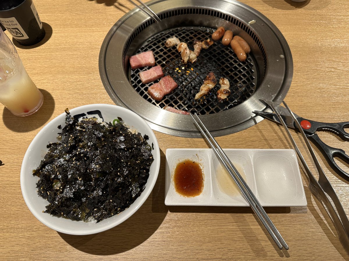ryu_drago_ff14's tweet image. 焼肉🍖🦁🍖
注文来るの遅くて映える写真は撮れなかった(´･ω･`)
でも久しぶりに満腹