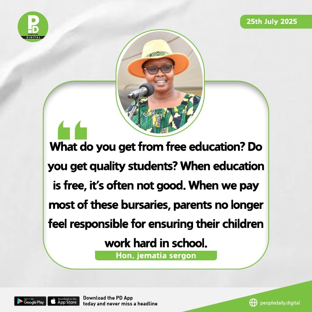 This kind of thinking is dangerous and elitist. Jematiah Sergon’s attack on free education ignores the inequalities many Kenyan household face. Quality isn’t defined by how much parents pay. Instead, it is shaped by the government commitment.
We are led by fools.