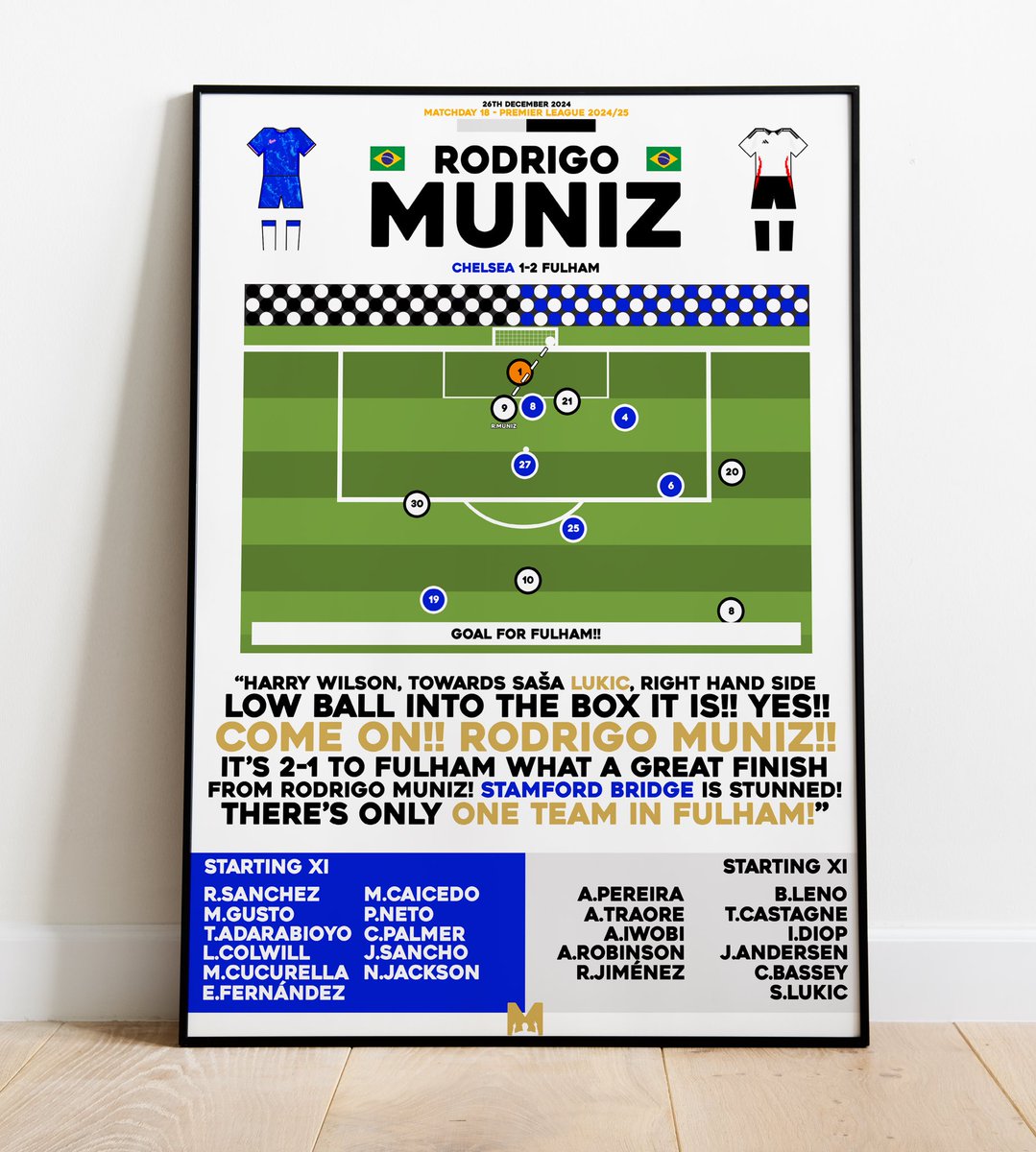 MezzalaDesigns's tweet image. ⚪️FULHAM PRINTS⚫️
Remember these Iconic FFC Moments last season with our Fulham Prints⚪️
CODE: ‘BIRTHDAY’ for 20% OFF All Items✅
➡️ mezzaladesigns.co.uk/collections/fu…
#FFC @FulhamTransfer @WhiteNoise1879 @FulhamishPod