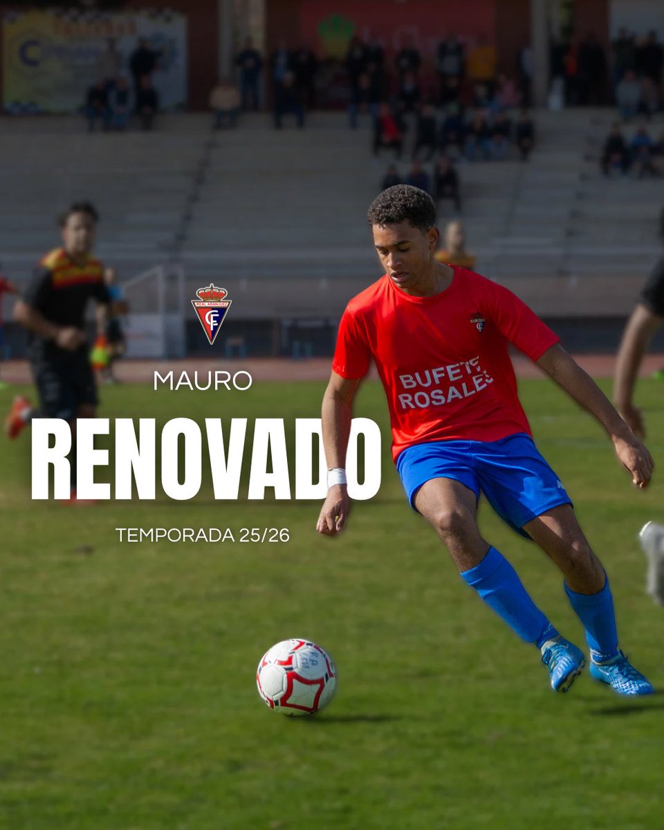 🏠 Una promesa de la casa sigue creciendo en casa

💥 𝗠𝗔𝗨𝗥𝗢 se suma a la 25/26

Trabajo, compromiso y muchas ganas de seguir creciendo en el Real Aranjuez ❤️💙

#VamosAranjuez #OrgulloRibereño