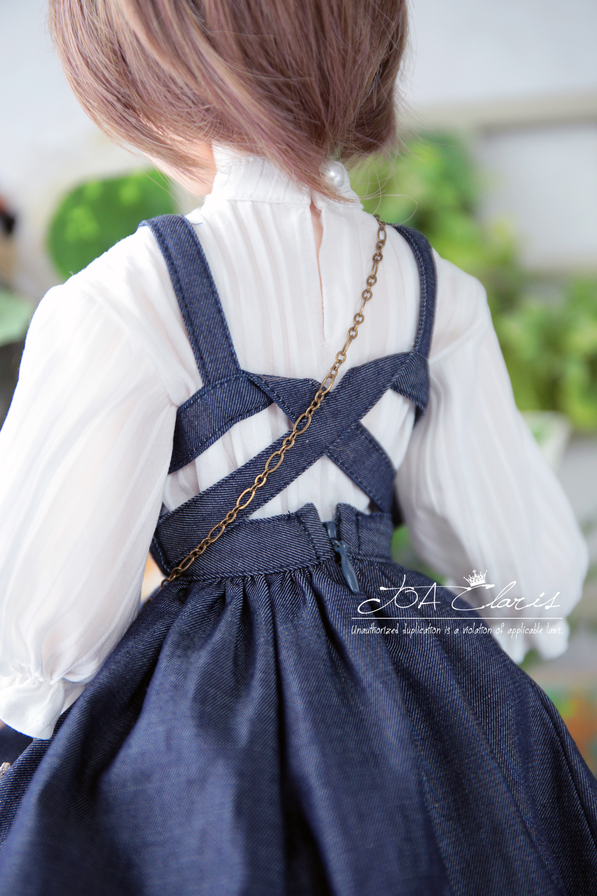 ハンドメイド　ドールワンピース&ドレスエプロン set　120cm(8T) 衣装セット ヘッドドレス 洋服 服 ドレス アリス エプロン