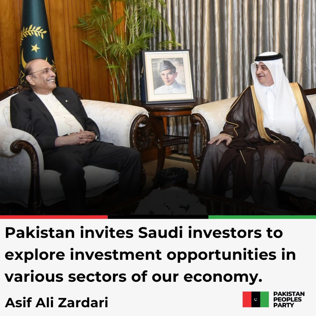 PPP (@mediacellppp) on Twitter photo The Ambassador of Kingdom of Saudi Arabia to Pakistan Mr Nawaf bin Said Al-Malki called on President <a href="/AAliZardari/">AsifAliZardari</a> today at Aiwan-e-Sadr, Islamabad.
Read More: ppp.org.pk/pr/34348/ The Ambassador of Kingdom of Saudi Arabia to Pakistan Mr Nawaf bin Said Al-Malki called on President <a href="/AAliZardari/">AsifAliZardari</a> today at Aiwan-e-Sadr, Islamabad.
Read More: ppp.org.pk/pr/34348/