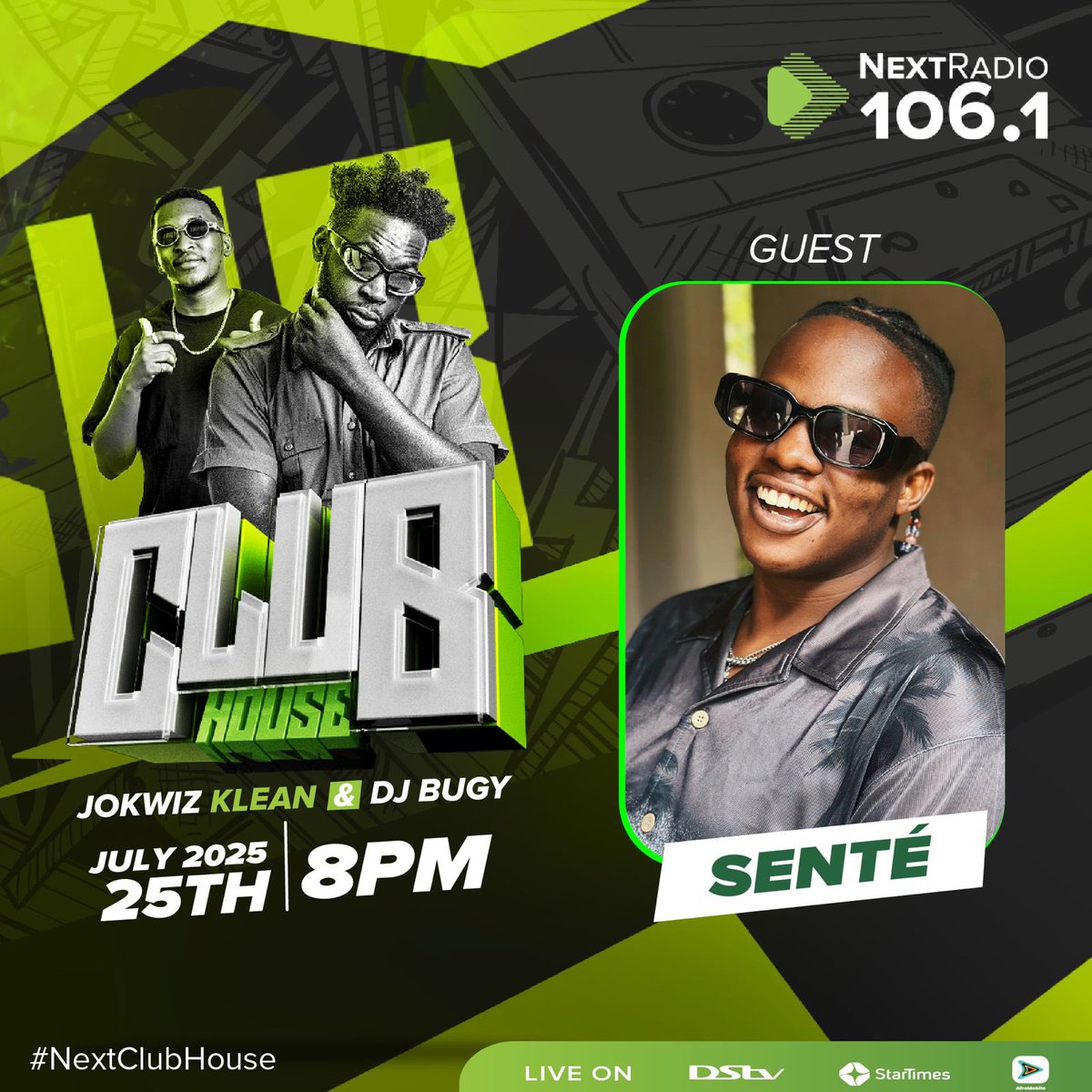 deejaybugy's tweet image. On the frequency tonight we have @saint_trevor_ and @senteforever
Superstar and Teasing hours coming up at 8pm so catch us on @nextradio_ug 📻