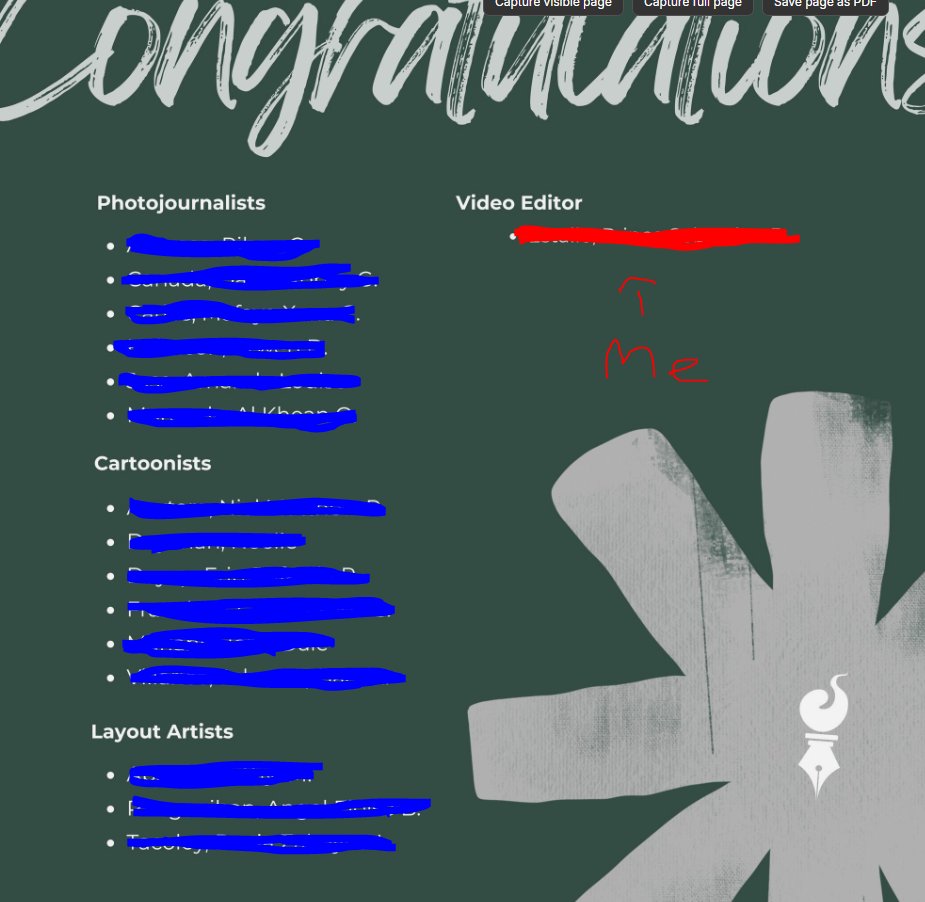 fellismm's tweet image. funny story today
i submitted my concealed four seasons vid with every touhou content in it removed (aside the music which i replaced with a much shittier midi instrument ver) for my application to get in my school's extremely huge journalist group
i'm the only one who got in