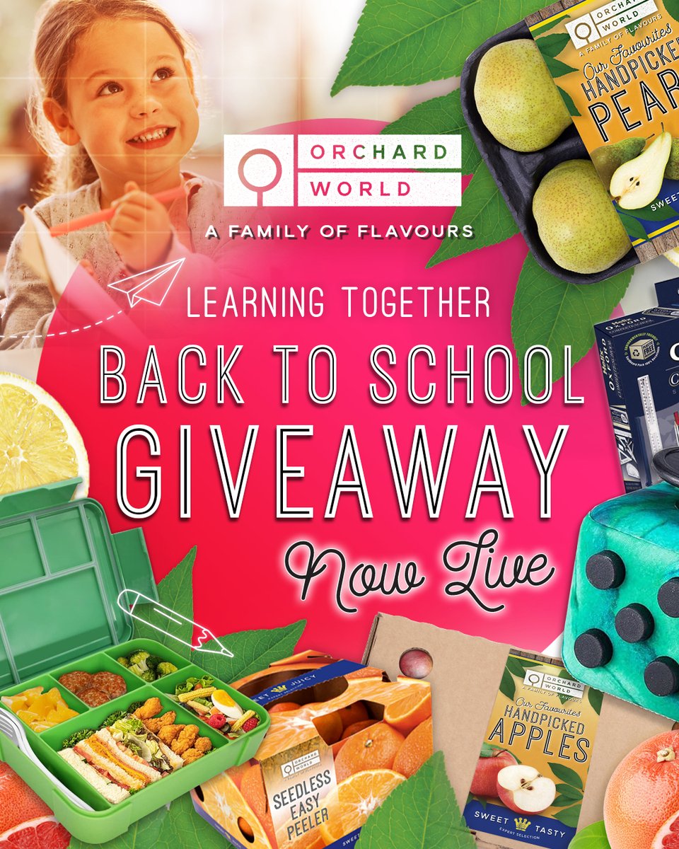 OrchardWorld_'s tweet image. We know that sending the kids back to school can be an expensive ordeal - from new equipment to school uniforms - so we thought we’d help by offering a ‘Back to School’ hamper, packed with essentials.
Inside you’ll find everything from stationery and fidget toys to a lunch box…