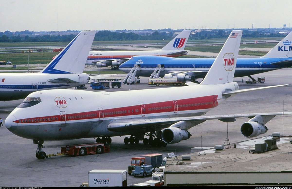 Trans World Airlines
Boeing 747-131 N93106 Line #28
ORD/KORD Chicago O’Hare Intl Airport 
July 1977
Photo credit GeorgeM757
#AvGeek #Airline #Aviation #AvGeeks #Boeing #B747 #QueenOfTheSkies #TWA #ORD #Chicago <a href="/fly2ohare/">O'Hare Intl. Airport</a> <a href="/FlyTransWorld/">Trans World Airlines</a> <a href="/FlyTWA/">TWA</a>
