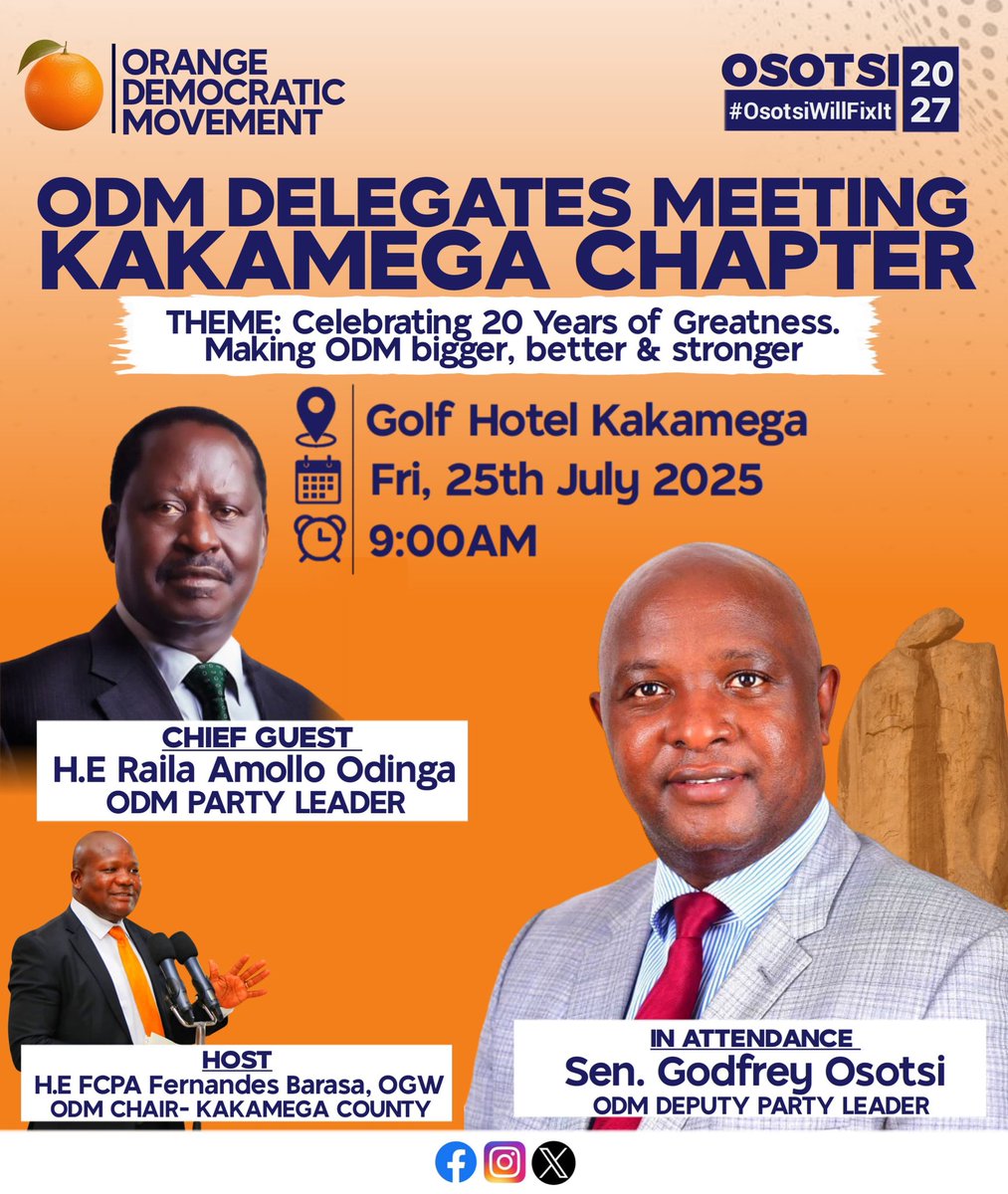 AtwoliEBs's tweet image. I am in Kakamega for the @TheODMparty Kakamega delegates meeting. Workers have political, economic and social rights. I am exercising my rights as a workers defender.
@RailaOdinga
Edwin SIFUNA
@edwinsifuna @Jeshi_LaSifuna @HonSenOsotsi @BarasaFernandes