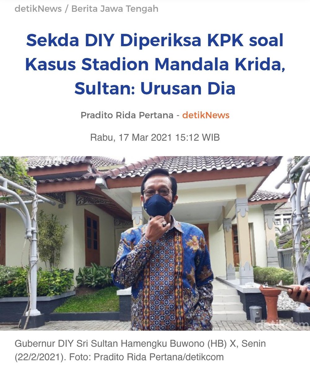 Jaman Diponegoro ada patih ditampar sandal selop karena korupsi, sedangkan 200 tahun kemudian ada raja yang tidak peduli korupsi, atau sibuk menghitung sewa lahannya sendiri... 🥱🤦