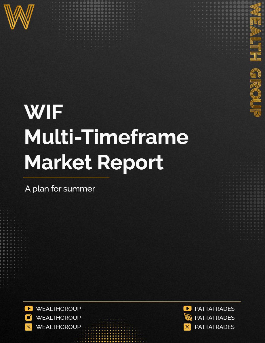 PattaTrades's tweet image. $WIF Multi-Timeframe Market Report / A plan for summer / 25.07.25

I just published this week&apos;s @WealthGroup market report for our members. Get the full scoop on WIF and what is coming for it for the rest of summer.

Join here to read whop.com/wealthgroup/?a…