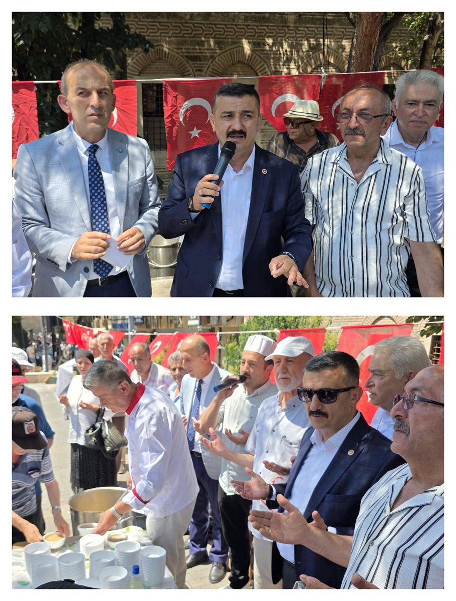 YS_Turkoglu's tweet image. AŞUREMİZ BEREKETLİ, DAVAMIZ DAİM OLSUN…
İYİ Parti Osmangazi İlçe Başkanlığımızın Muharrem ayı vesilesi ile gelenekselleşen Aşure etkinliğine katıldık. Ulucami’de Cuma Namazı çıkışı Orhangazi Parkı’nda gerçekleştirdiğimiz hayır, halkımızın yoğun ilgisine mazhar oldu.
Birlik ve…