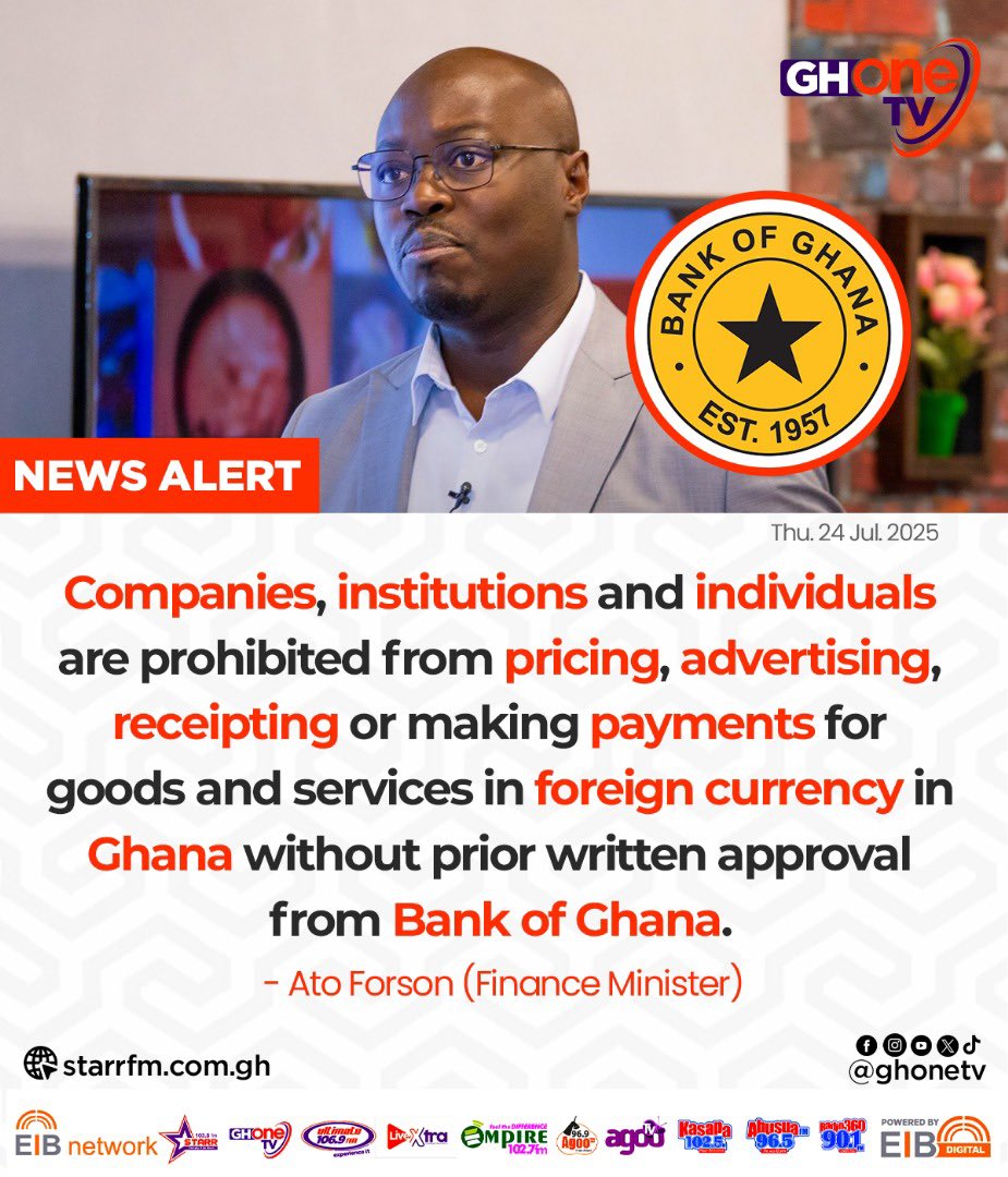 chrisatadika's tweet image. If it doesn’t already exist then there needs to be a ‘Cedi task force’ by @thebankofghana, with a toll free hotline where citizens can call and report businesses, institutions and individuals transacting in foreign currencies..Hon @Cassielforson, we need to encourage citizen…