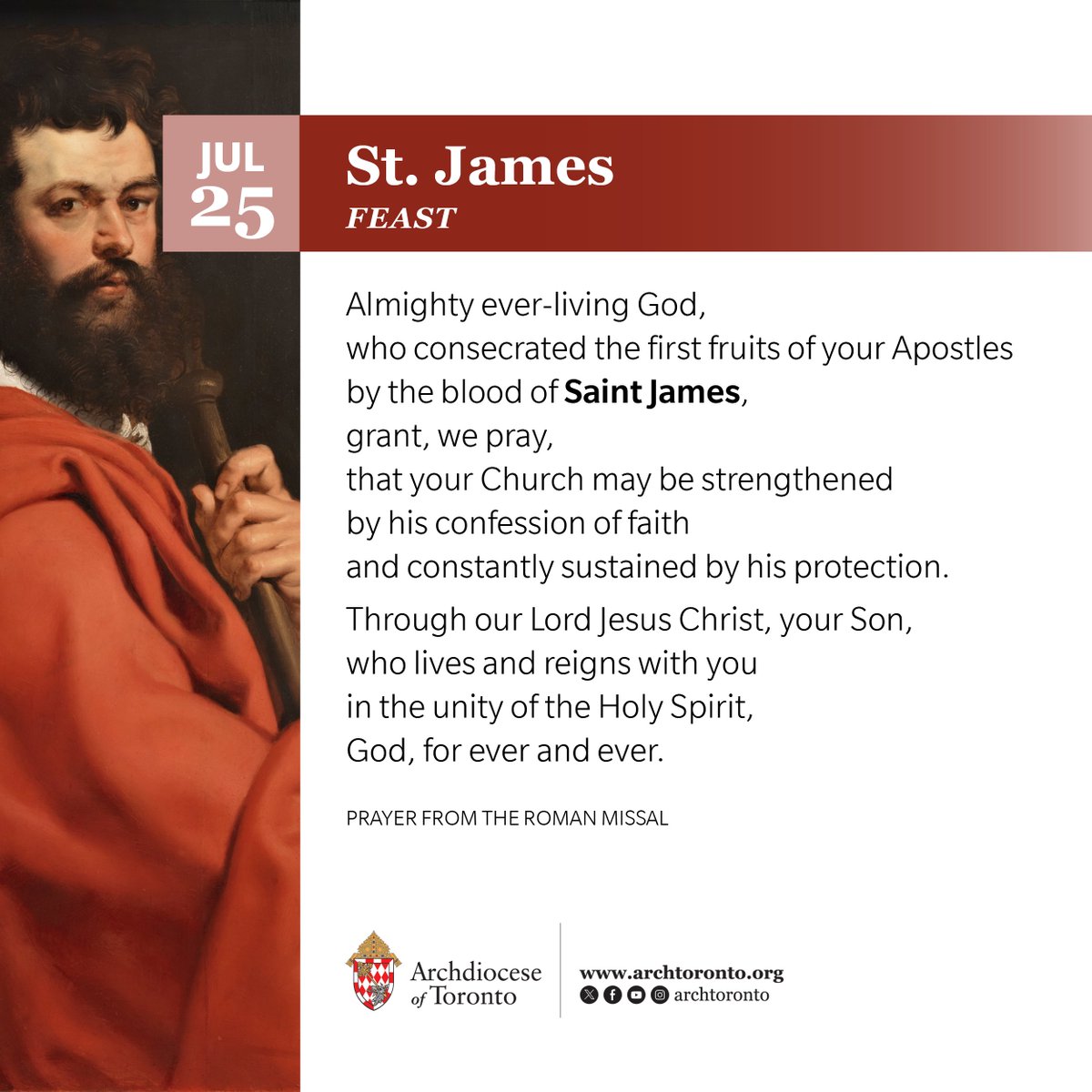 St. James, pray for us. #feastday