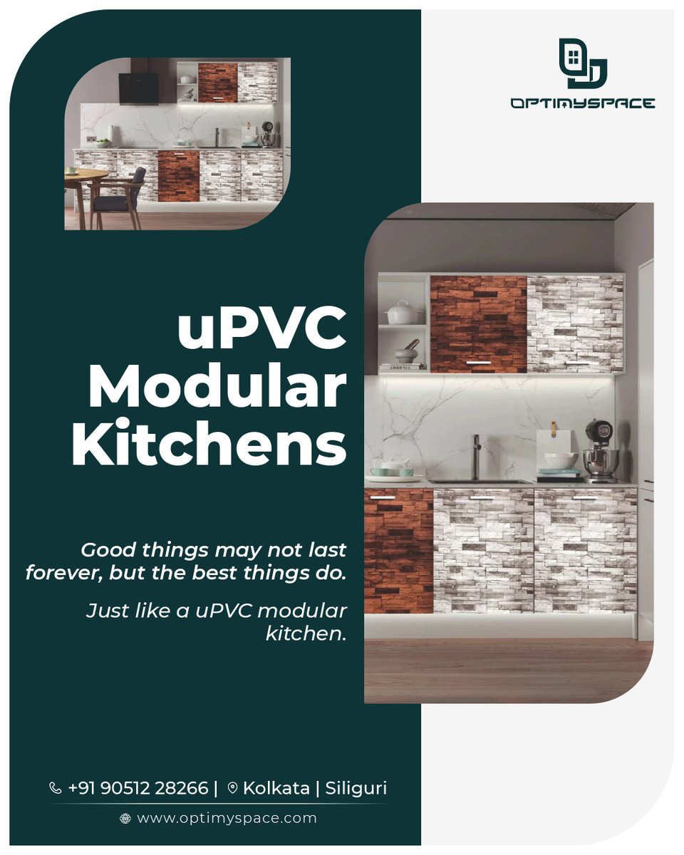 optimyspace's tweet image. With uPVC modular kitchens, you get:
✅ Water &amp;amp; termite resistance
✅ Hassle-free maintenance
✅ Sleek finishes &amp;amp; smart storage
✅ Long-lasting performance
Because style should never come with a shelf life.

#upvcmodularkitchen #modernhomes #homemakeover #interiorstyling