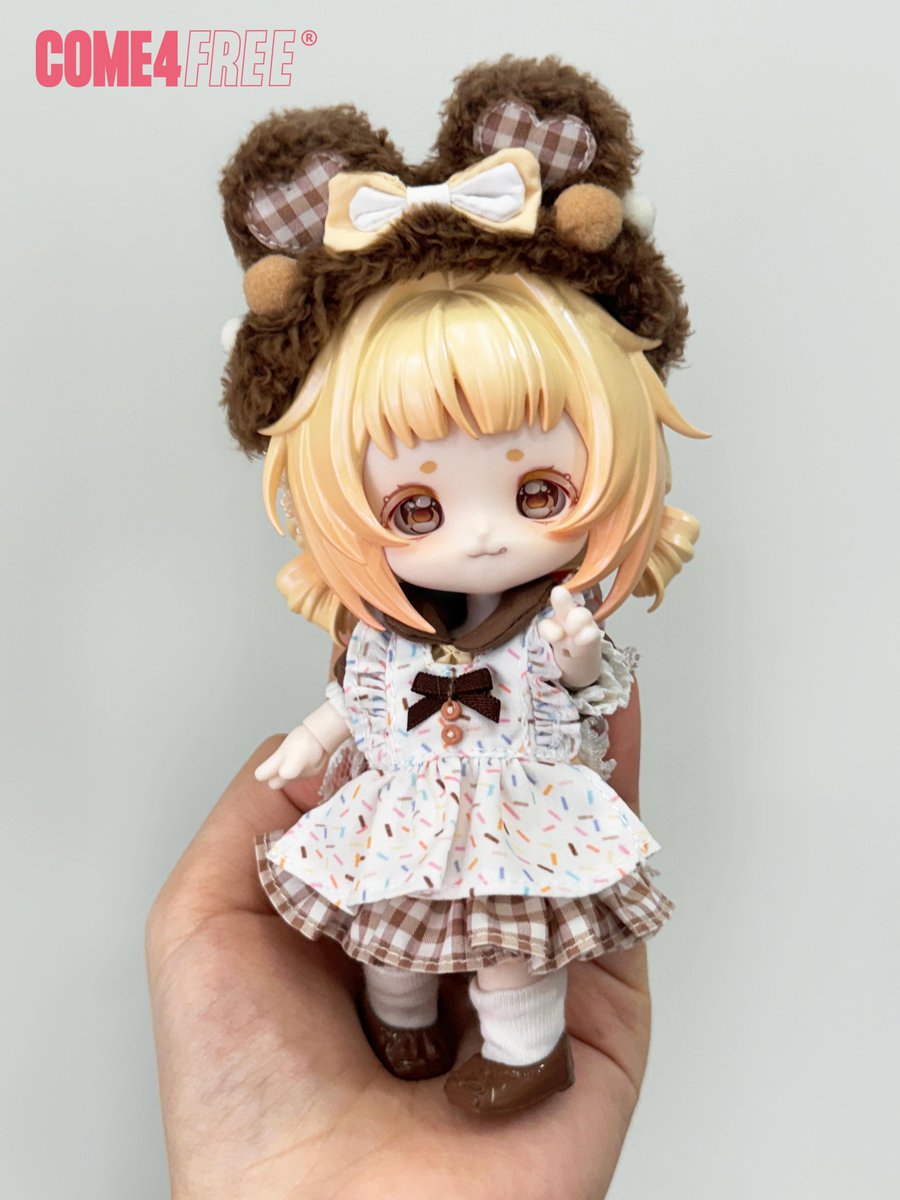 hermeow_shop's tweet image. 🆕ブラインドドール新作情報🆕
以前ご紹介したCOME4FREE社の2.5等身ドール企画、BONNIE(バニーボニー)の最新作「ミルキードリーム・シュークリーム」BJDブラインドドールシリーズが、掌に乗せた新しい実物写真を公開!
本当に可愛いサイズ感です💖…
