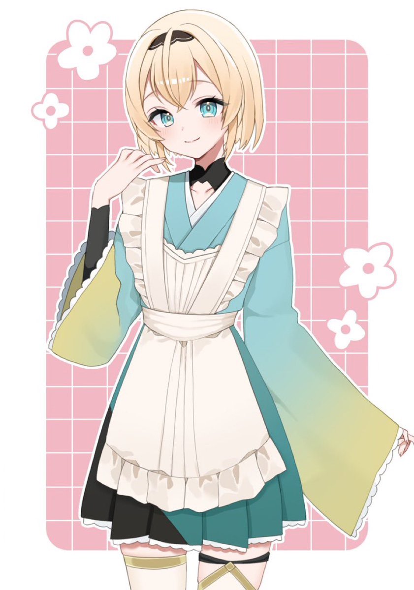 paapooii's tweet image. メイド服🍃
#ホロライブ #風真いろは #いろはにも絵を