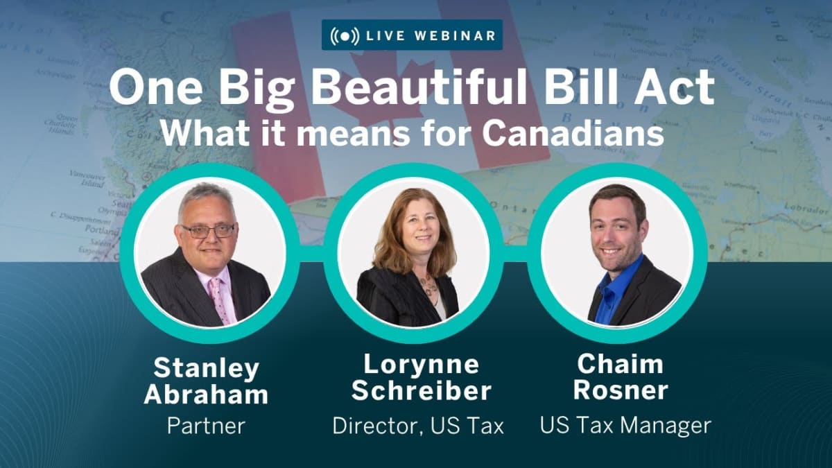 Thank you to everyone who joined our Zeifmans webinar yesterday on the proposed One Big Beautiful Bill Act!
If you couldn’t make our session, please watch it here bit.ly/4kWKhya