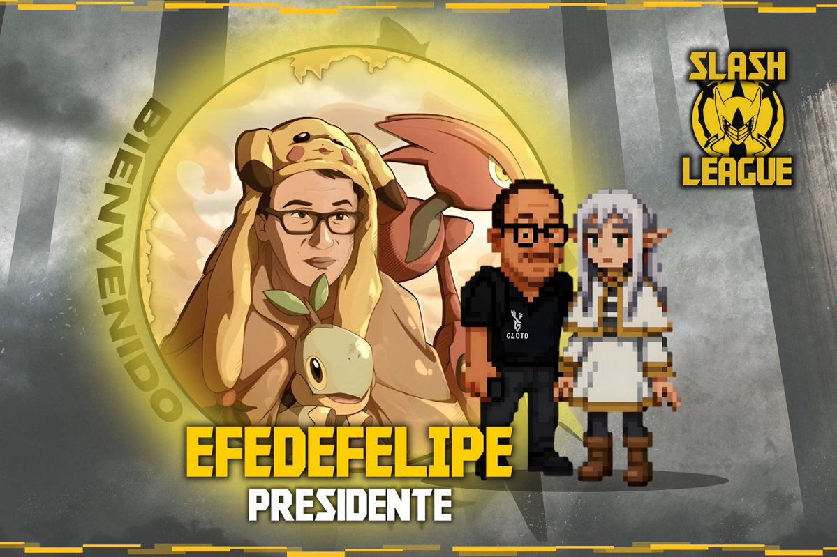 SlashLeague's tweet photo. 🫢 ¡DOS PIENSAN MEJOR QUE UNO! 👥

Le damos la bienvenida como presidentes a @efedefelipe93 y @LimonHomicida , de la #SlashLeague.😯

¿Cómo se gestionarán entre los dos? 👀

5/? https://t.co/n14LfwCAd3