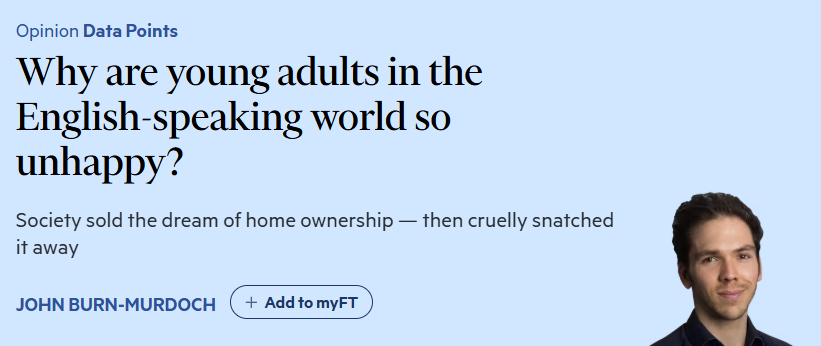 "The good news is that all of this is fixable. Better yet, policymakers needn’t even look outside the Anglosphere for a playbook. From Houston, Texas to Auckland, New Zealand planning liberalization has spurred housebuilding and improved affordability."
<a href="/FT/">Financial Times</a>