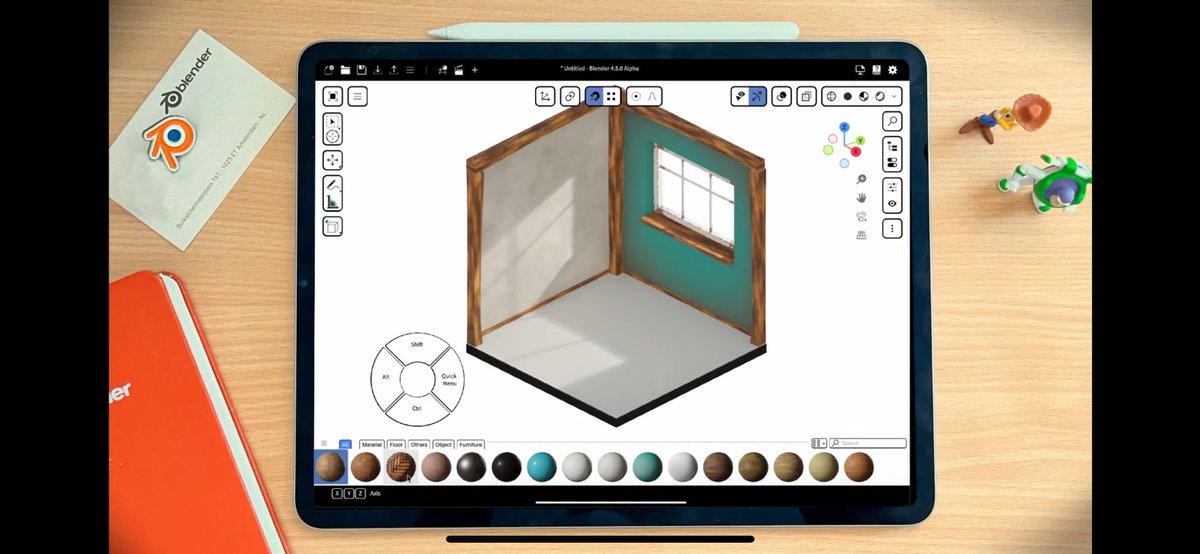 Blender กำลังพัฒนาให้ใช้บน iPad ✨🤩
(รูป mockup จาก dev )

UI ใหม่ออกแบบมาเฉพาะแท็บเล็ตเลย ดูแล้วน่าใช้มาก รอดูเดโมที่ SIGGRAPH 2025 น่าสนใจสุด ๆ

Source → code.blender.org/2025/07/beyond…