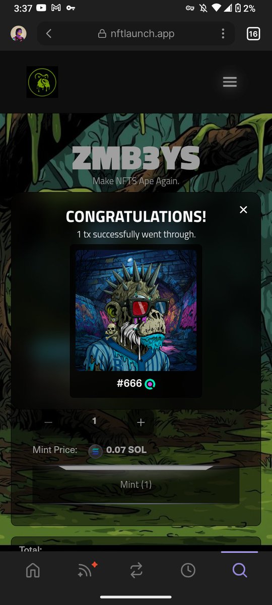 SavageAF87's tweet image. ZMB3YS

@mnk3ylabs 

Minted number #666
LFG 💎🙌 🔥🔥🔥🔥🔥 😈