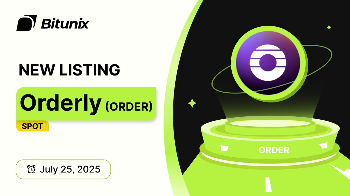 📣 $ORDER <a href="/OrderlyNetwork/">Orderly</a>
 Trading ist jetzt auf Bitunix Spot verfügbar!

🚀 Spot Trading short.bitunixads.com/st9C5B

ℹ️ Mehr Details short.bitunixads.com/Eqc6Ni