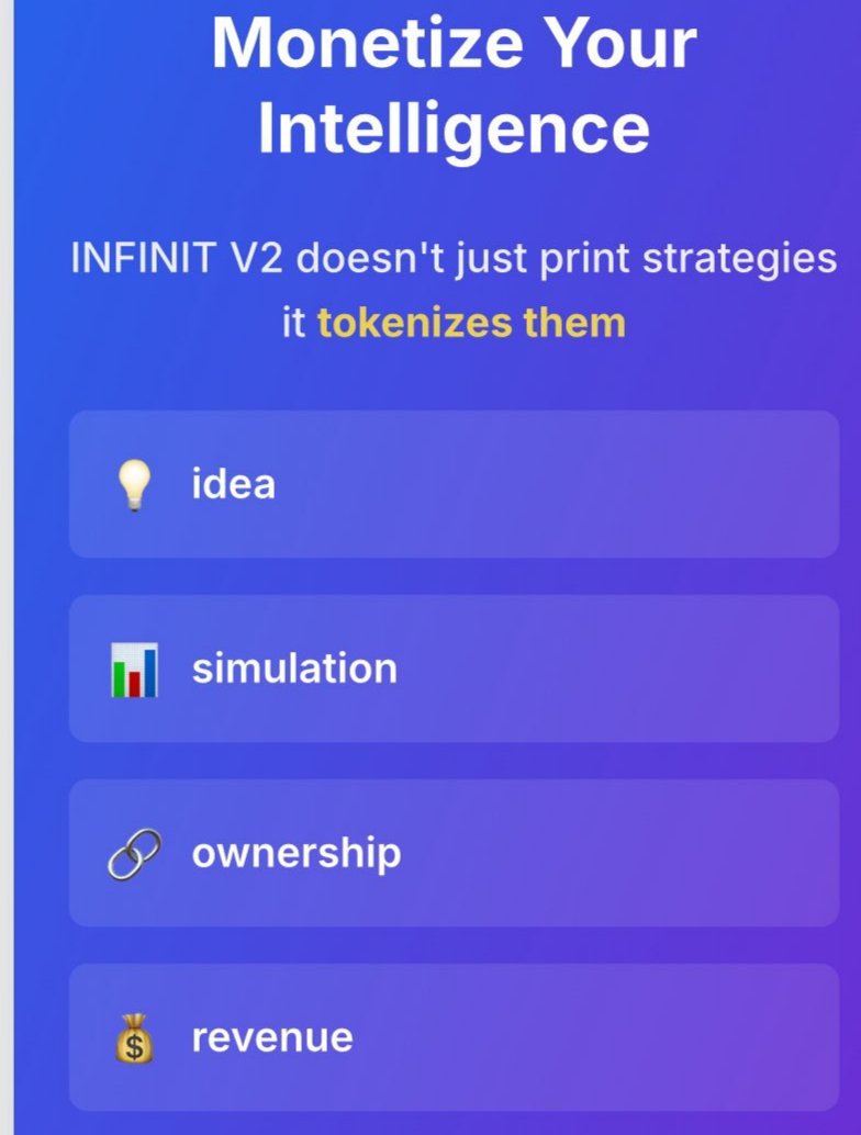 Sultan_Bd_24's tweet image. Unleash your talent with @Infinit_Labs V2 

It symbolizes your ideas, transforms insights into assets, and builds your prototypes.

Your intelligence is not only valuable, it is the foundation of the new economy.

Are you ready to monetize your mind?  
$IN

Stay INFINiT