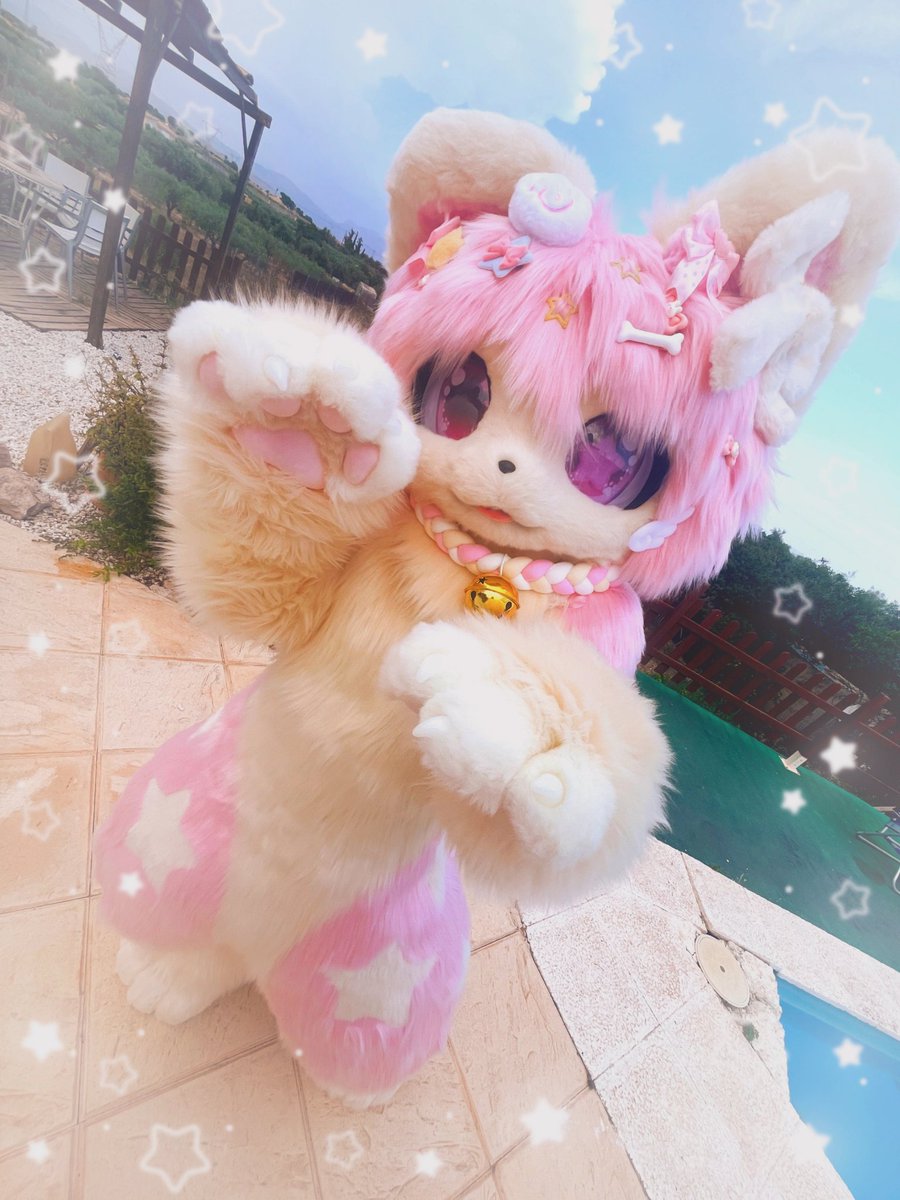 Fantasy_Pup's tweet image. Pastel pup ready to cuddle~ 🩷
• Maker -> Cucu.tantan
#FursuitFriday #FursuitEveryday