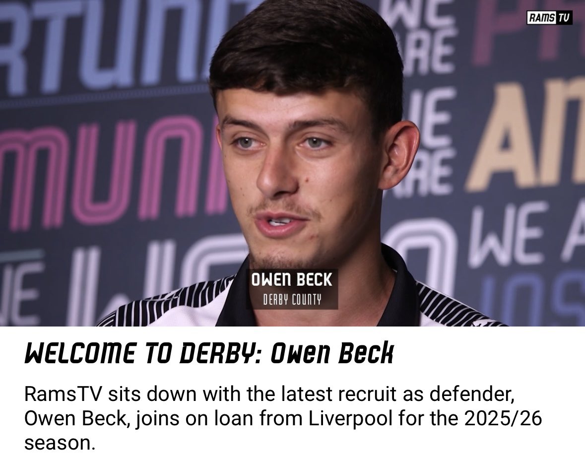 Davidpritch_gg's tweet image. Welcome to @dcfcofficial @Owenbeck02 a cracking signing that is, very happy with that! π πβ½οΈπͺ
#dcfc #dcfcfans #derbycounty #derby
#therams