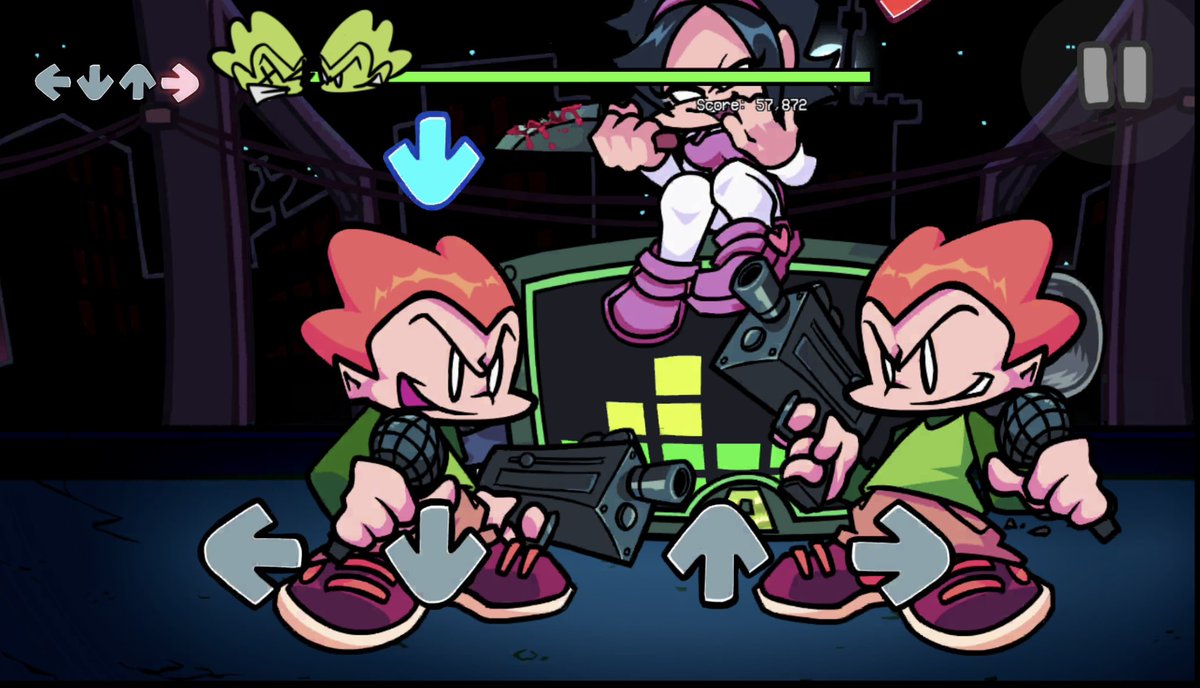 STAR41E's tweet image. I played a lil bit more and Nene got stuck in her laughing pose and when Pico reaches 50 on combo (I think) which was very cuteee π©·π
#SharpShooter #FNFNene #FNFPico #FridayNightFunkin