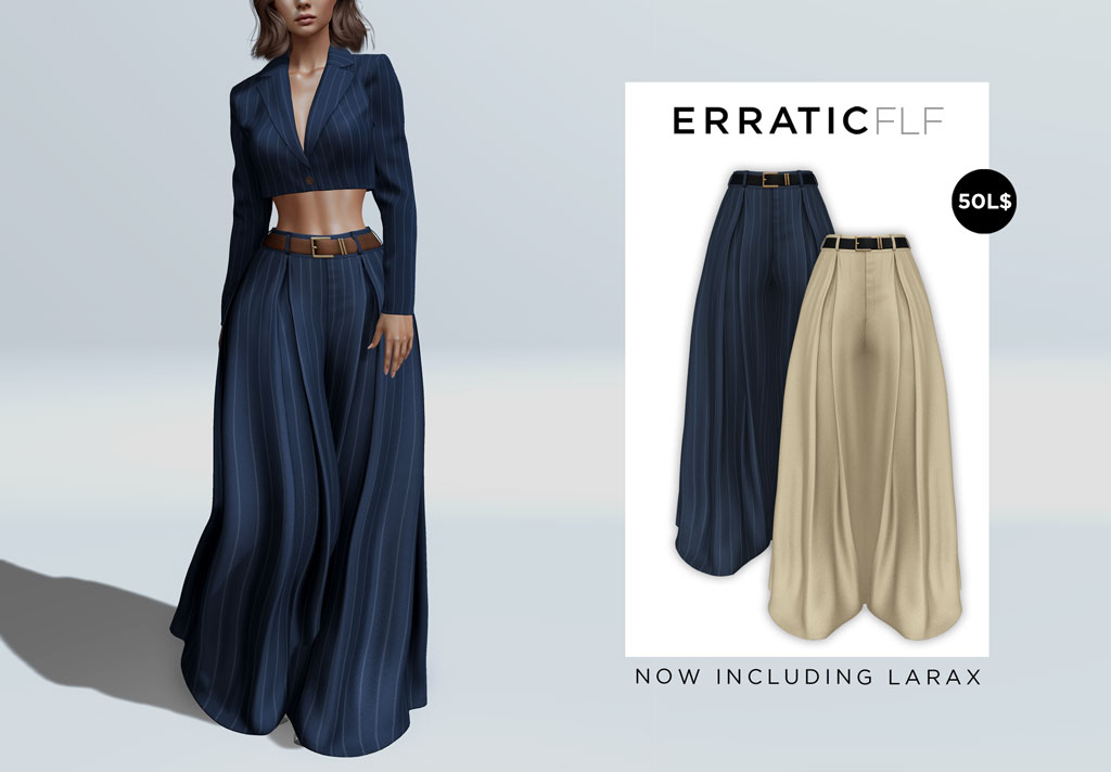 shiloh - trousers 50L$ PROMO + 50% flash sale

! FLF Promo !
shiloh - trousers / SE navy + SE latte (FLF exclusive colors!)
for 50 L$ only this weekend! 
flic.kr/p/2riEK2a

Now updated for LaraX!

LIKE, SHARE &amp; COMMENT
#erratic