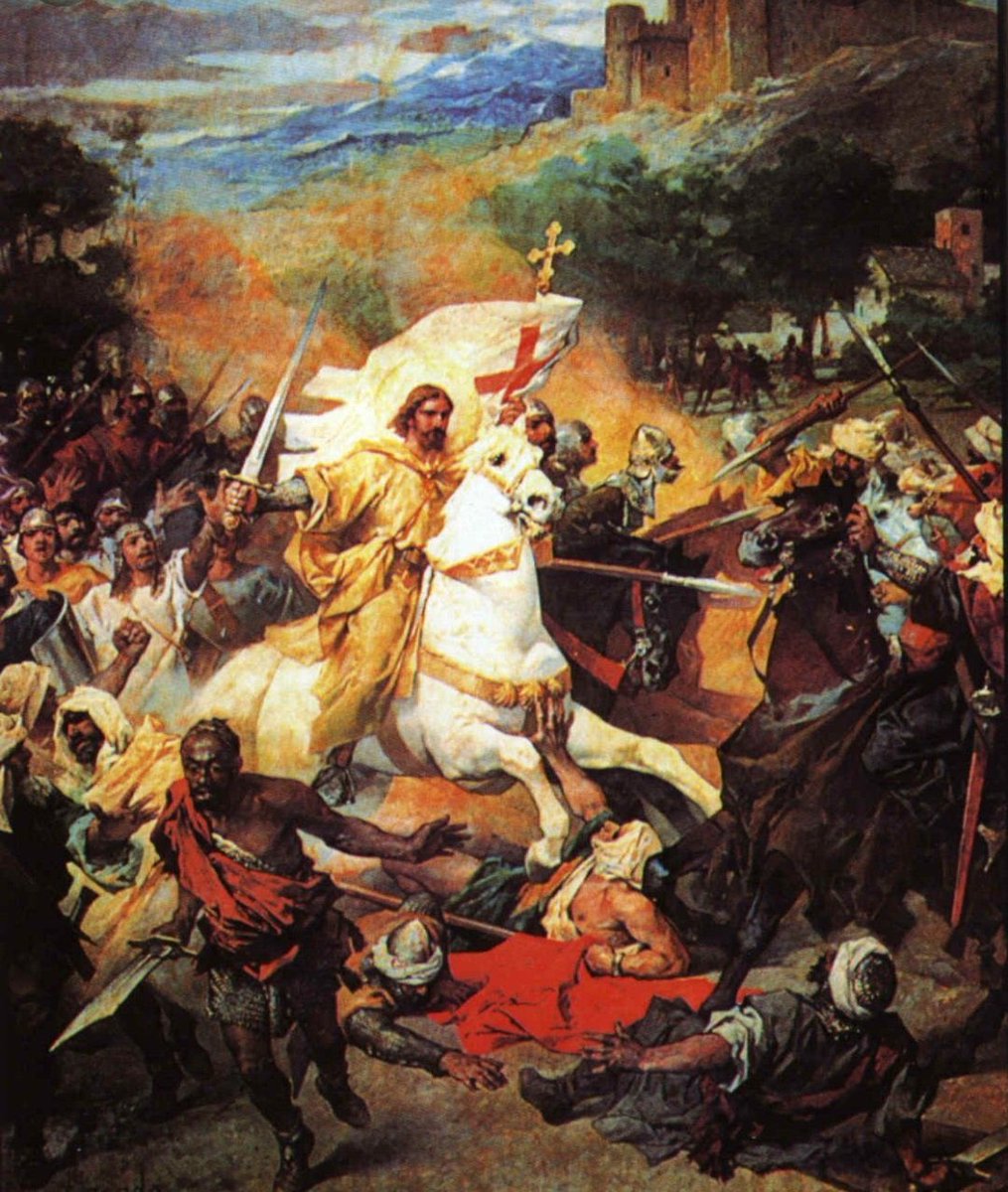 Ortega_Smith's tweet image. Feliz día de Santiago Apóstol, Patrón y protector de España, de los Tercios y de la Caballería Española.
⚔️ ¡Santiago y cierra, España! 🇪🇸