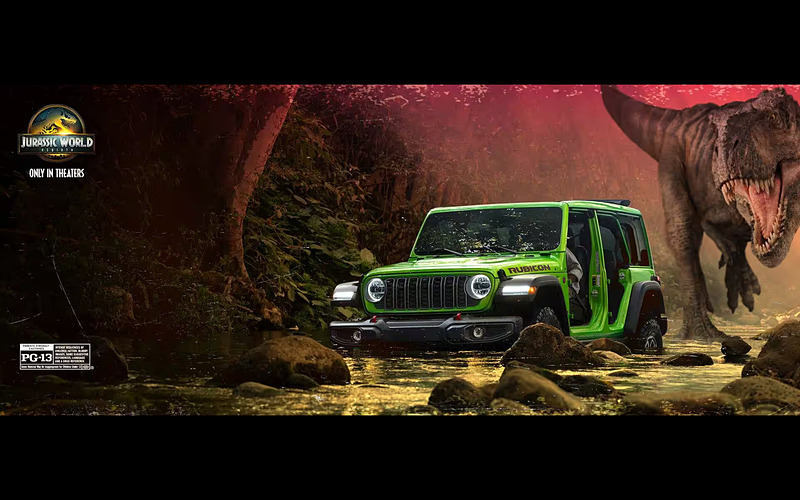 car_watch's tweet image. ジープ、映画「ジュラシック・ワールド/復活の大地」劇中登場モデル「ラングラー」を特別展示 car.watch.impress.co.jp/docs/news/2034… #JEEP #ジュラシックワールド