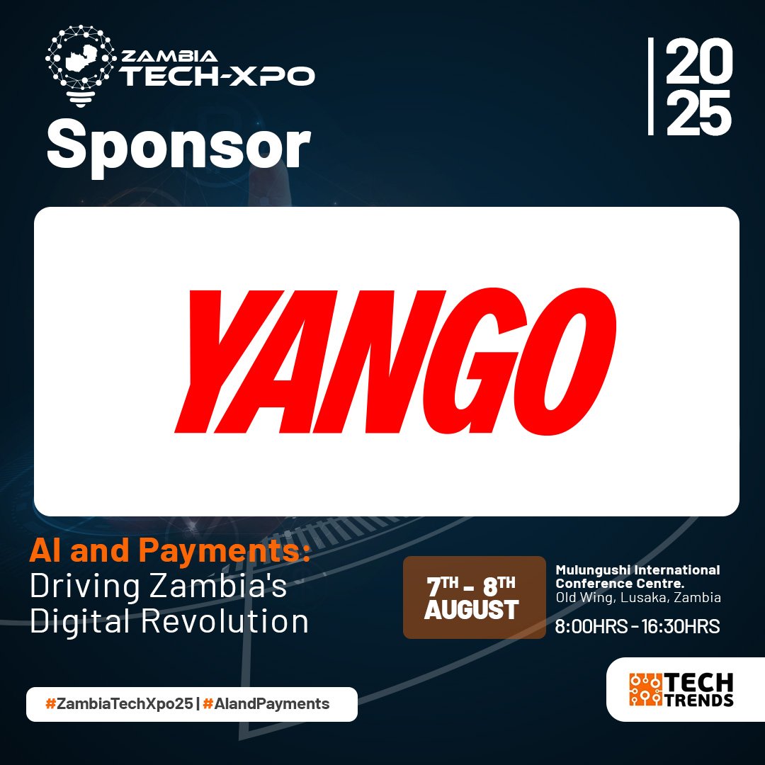 techtrends_zm's tweet image. We’re proud to welcome Yango as a sponsor of Zambia Tech-Xpo 2025
Yango is redefining mobility and digital convenience across Africa with technology-driven solutions that make everyday services smarter, faster, and more accessible. In Zambia, Yango has rapidly positioned itself…